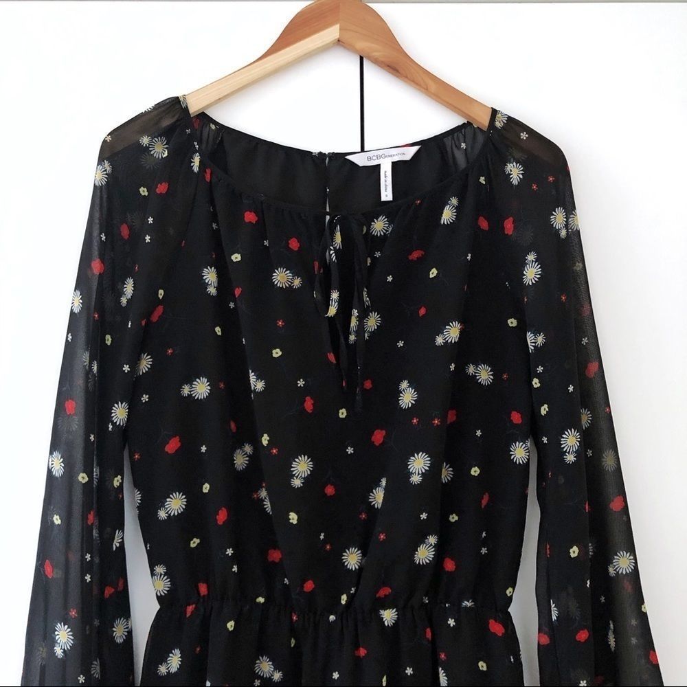 Bcbgeneration Falling Daisy Romper Ruffled - image 6